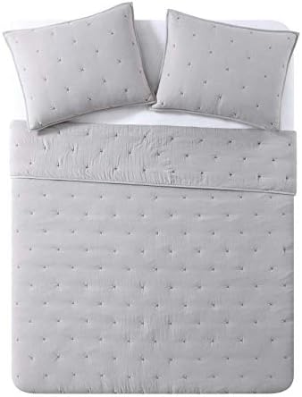 BOURINA 3-Piece Oversized King Quilt Set with Star Embroidery 1