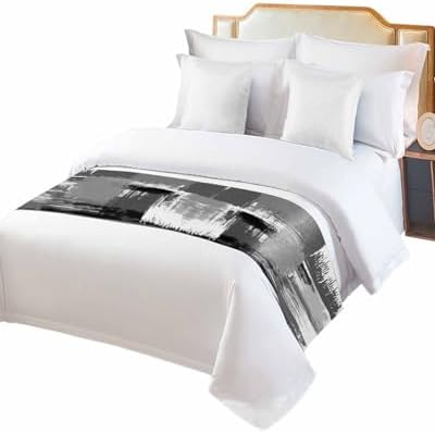 Homechoid Contemporary Grey Bed Runner for King Size Bed
