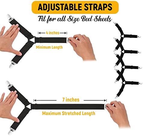DORARA 8 Pack Bed Sheet Holder Straps