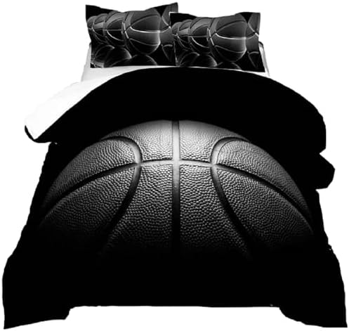 Kxry Black Basketball Comforter Set Twin Size