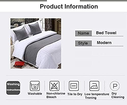 QFWMCW Hotel Bed Runner Scarf for King Queen Size