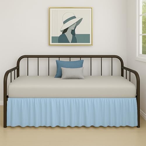 Cottington Lane Light Blue Daybed Skirt 14 Inch Drop Twin Size