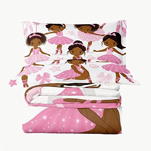 SIRDO Queen Comforter Set for Girls with Ballet Dancer Design