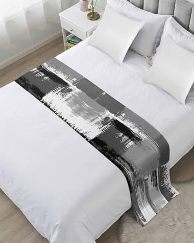 Homechoid Contemporary Grey Bed Runner for King Size Bed