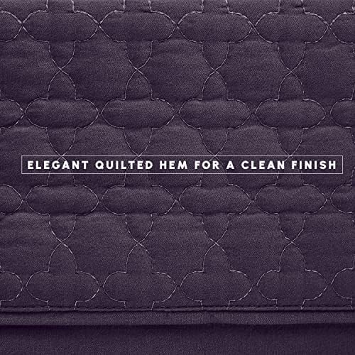 Elegant Comfort 4-Piece Quilted Bed Sheet Set - Purple