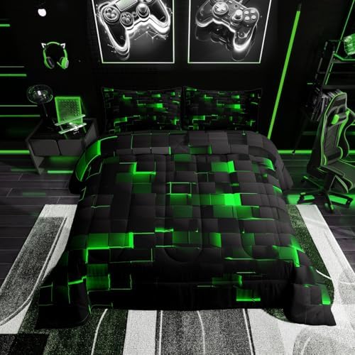 Erosebridal Queen Comforter Set Neon Geometric