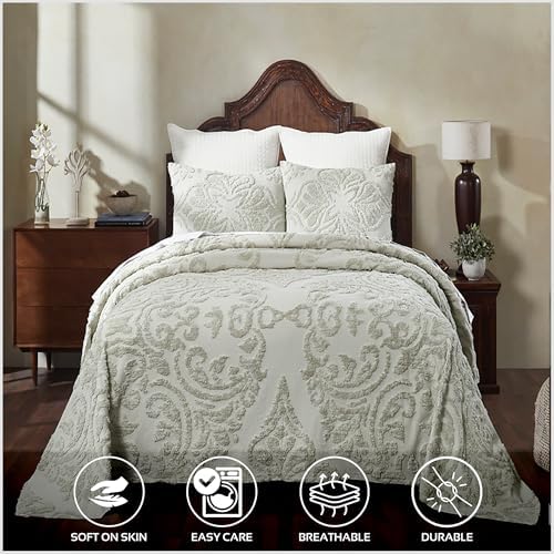 Better Trends Rylee Chenille Bedspread Set