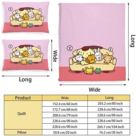 DIEZ Pompompurin Comforter Cover Set 3pc Pink Anime