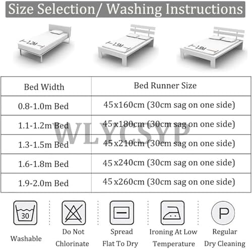 WLYCSYP Premium Bed Runner for King Size Bed