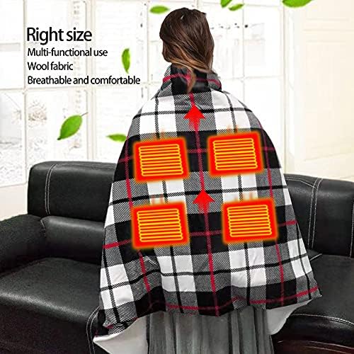 ZJchao Heated Throw Blanket with 3 Heat Levels