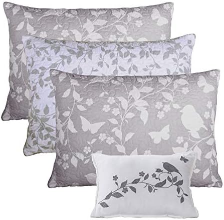 Home Soft Things Birdsong Gray Quilt Set Daybed Size