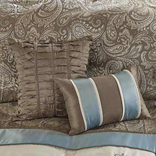 Madison Park Comforter Set Blue 7 Piece Cal King 1