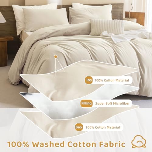 Sanracie Queen Comforter Set 3 Piece 100 Cotton