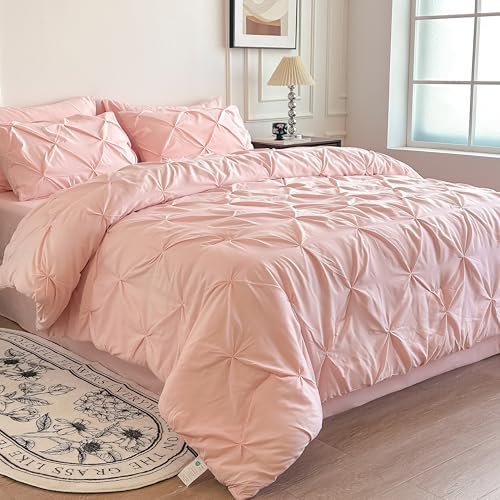 MapleStone Pink Twin Comforter Set for Girls - 5 Piece Bedding