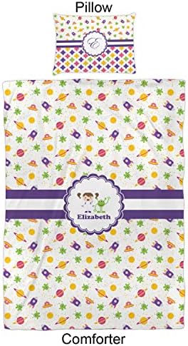 Personalized Girls Space Themed Twin XL Comforter Set