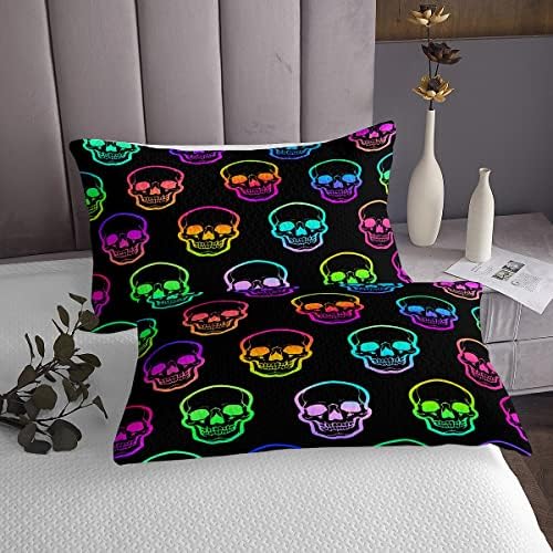 Erosebridal Death Skull Quilt Set Twin Size 1