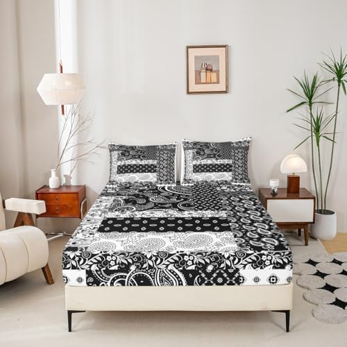 Castle Fairy Paisley Floral Fitted Sheets Twin Set 2Pcs