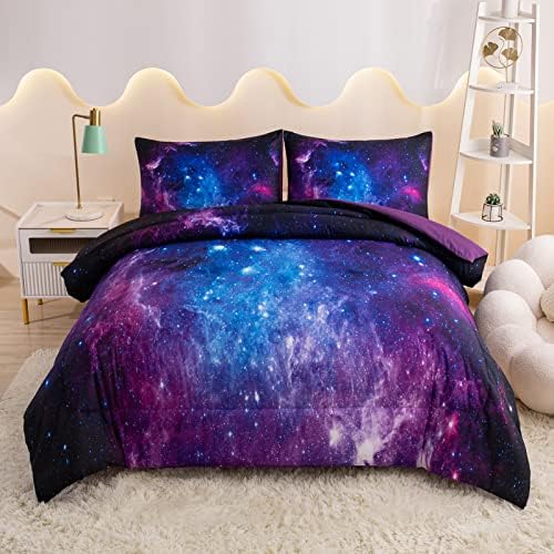 MWMWMW Galaxy Comforter Set Queen