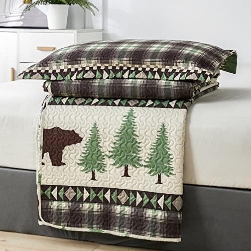 CHESITY Lodge Quilt Set Twin Size 3 Piece