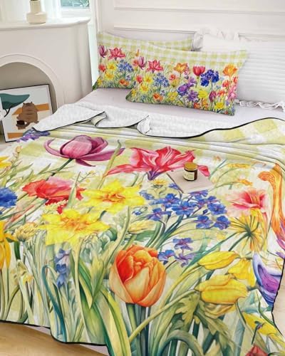 TocaHome Summer Quilt Twin XL Set 68x98 Inch