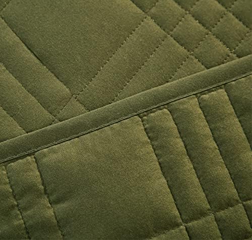 Chezmoi Collection Cypress Green Bedspread Set 3-Piece King Size