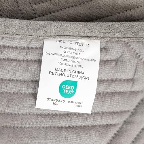 JiaPoem Quilt Set Bedspreads - Lightweight Microfiber Coin Pattern 3 Piece