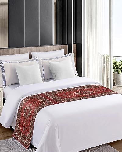 Teamery Vintage Textured Boho Bed Runner Scarf