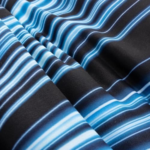 NTBED 3D Geometric Comforter Set for Kids Boys Teens Blue Twin