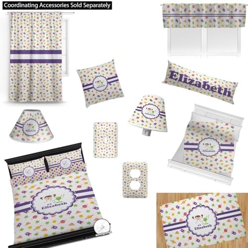 Personalized Girls Space Themed Twin XL Comforter Set