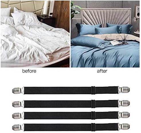 Goodtimes Adjustable Bed Sheet Clips 21-80 Heavy Duty Stretch Fasteners