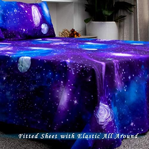 Galaxy Outer Space Sheet Set 3 pcs Purple Twin