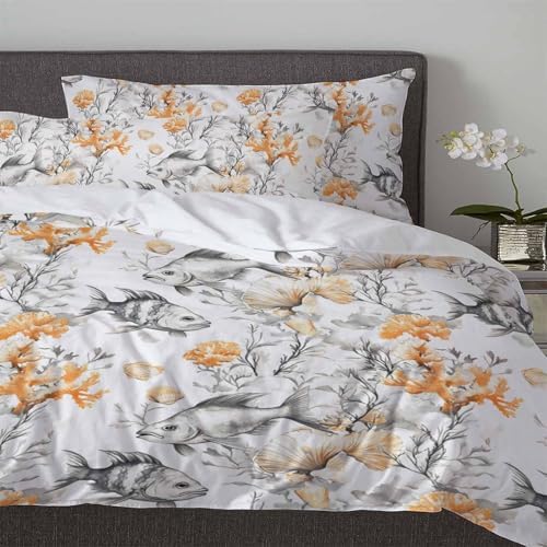 3-Piece Queen Duvet Cover Set with Zipper and Pillowcases