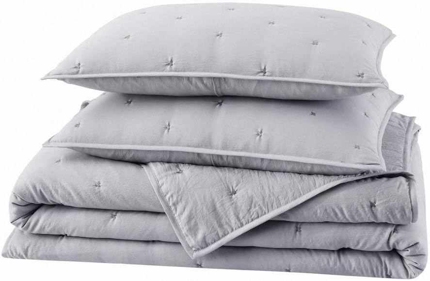 BOURINA 3-Piece Oversized King Quilt Set with Star Embroidery 1