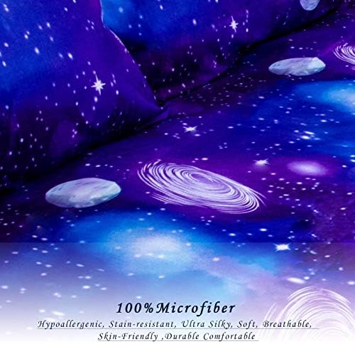 Galaxy Outer Space Sheet Set 3 pcs Purple Twin