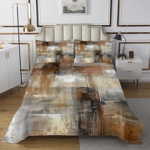 Erosebridal Ombre Bedspread King Size Brown Gradient Quilt Set