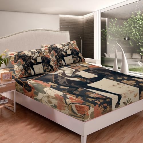 Manfei Twin Size Microfiber Bedding Set with Navy Striped Pillow Case