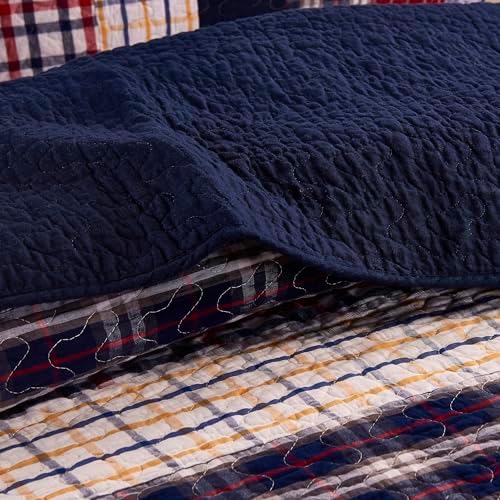 Chezmoi Collection Reversible Quilt Set Twin 3-Piece