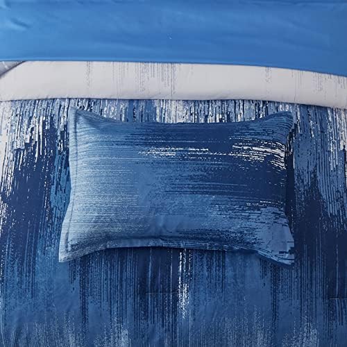 Dinjoy Ombre Blue Comforter Set Twin Size Reversible