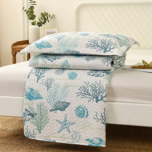 Hailea Ocean Quilt Set King Size Coastal Bedding