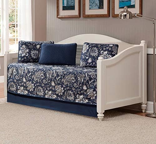 Better Home Style 5 Piece Daybed Quilt Set Navy Blue
