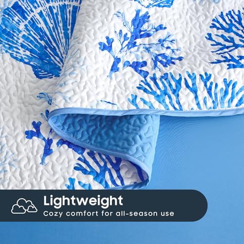 Wake In Cloud Coastal Quilt Set Nautical Themed 3 Piece TwinTwin XL