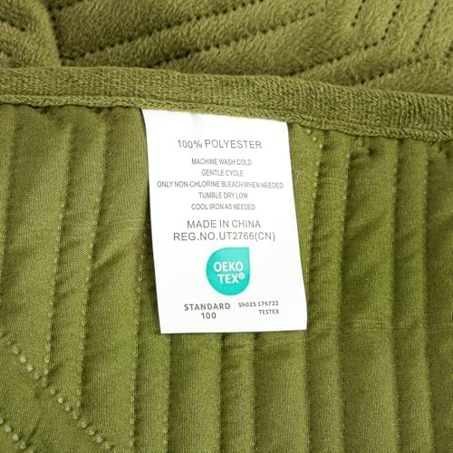 JiaPoem Quilt Set Bedspread - Lightweight Microfiber Coin Pattern 3 Piece