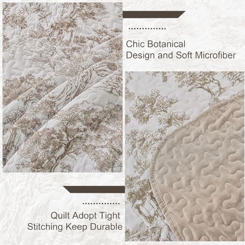 WONGS BEDDING Botanical Quilt Set California King