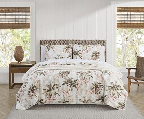 Tommy Bahama Queen Quilt Set - Reversible Cotton Bedding with Shams