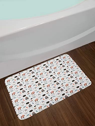 Ambesonne Cartoon Bath Mat - Outer Space UFO Plush Decor