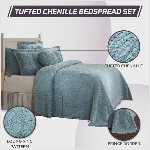 Better Trends 3-Piece Chenille Bedspread Set for Mom