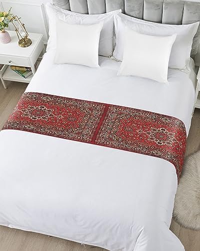 Teamery Vintage Textured Boho Bed Runner Scarf
