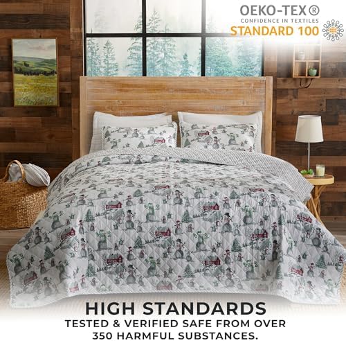 Great Bay Home King Christmas Quilt Set with Shams