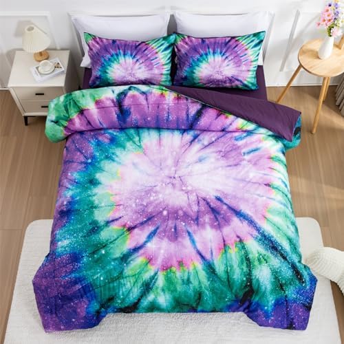 A Nice Night Galaxy Tie Dye Comforter Set for Twin