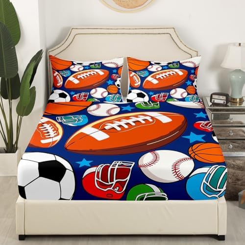 Erosebridal Soccer Bed Sheets Twin Set